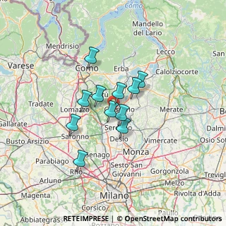 Mappa Via Don Minzoni, 22066 Mariano Comense CO, Italia (9.21636)
