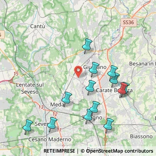 Mappa Via Don Minzoni, 22066 Mariano Comense CO, Italia (4.57308)