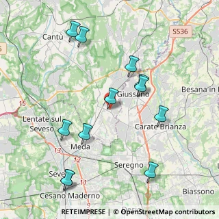 Mappa Via Don Minzoni, 22066 Mariano Comense CO, Italia (4.37667)