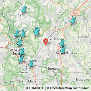 Mappa Via Don Minzoni, 22066 Mariano Comense CO, Italia (4.74417)