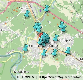 Mappa Via Cadorna Luigi, 21019 Somma Lombardo VA, Italia (1.256)