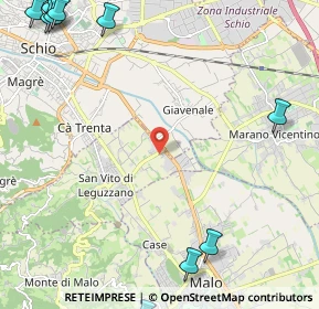 Mappa Via John Fitzgerald Kennedy, 36030 San Vito di Leguzzano VI, Italia (3.77909)