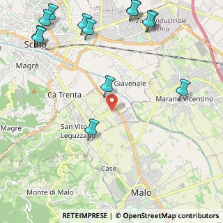 Mappa Via John Fitzgerald Kennedy, 36030 San Vito di Leguzzano VI, Italia (3.07769)
