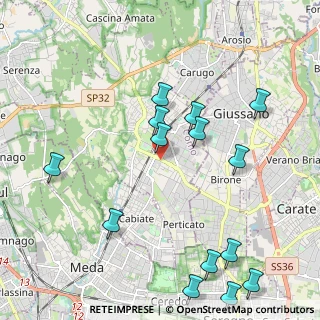 Mappa Viale Lombardia, 22066 Mariano Comense CO, Italia (2.43714)