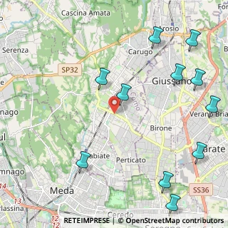 Mappa Viale Lombardia, 22066 Mariano Comense CO, Italia (2.82545)