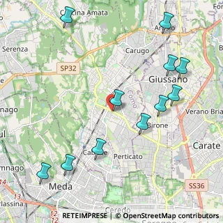 Mappa Viale Lombardia, 22066 Mariano Comense CO, Italia (2.46091)