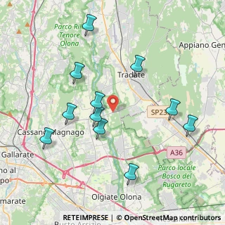 Mappa Via per Abbiate, 21050 Cairate VA, Italia (4.01909)