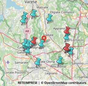 Mappa Via Cascina Gatta, 21050 Cairate VA, Italia (7.68737)