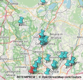 Mappa SS 36 del Lago di Como e dello Spluga, 20843 Verano Brianza MB, Italia (9.5995)