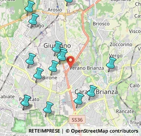 Mappa SS 36 del Lago di Como e dello Spluga, 20843 Verano Brianza MB, Italia (2.29867)