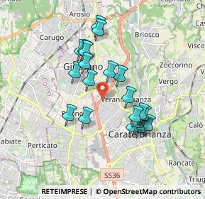 Mappa SS 36 del Lago di Como e dello Spluga, 20843 Verano Brianza MB, Italia (1.522)
