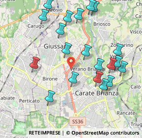 Mappa SS 36 del Lago di Como e dello Spluga, 20843 Verano Brianza MB, Italia (2.1505)