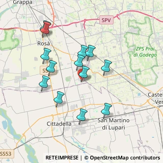 Mappa Via Seconda Strada 21 Zona Industriale Mottinello, 36028 Rossano Veneto VI, Italia (3.48538)