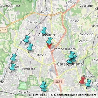 Mappa Via Nuova Valassina, 20833 Giussano MB, Italia (2.745)