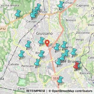Mappa Via Nuova Valassina, 20833 Giussano MB, Italia (2.458)