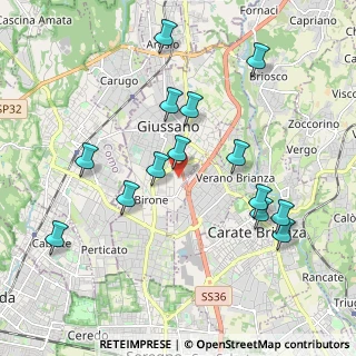 Mappa Via Nuova Valassina, 20833 Giussano MB, Italia (2.01857)