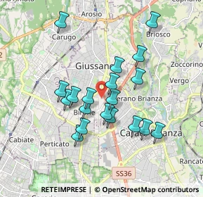 Mappa Via Nuova Valassina, 20833 Giussano MB, Italia (1.56947)