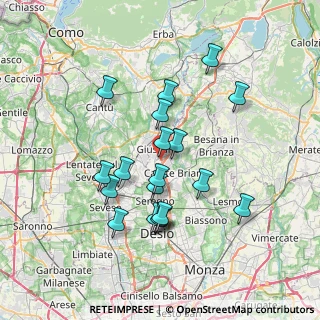 Mappa Via Nuova Valassina, 20833 Giussano MB, Italia (6.59053)