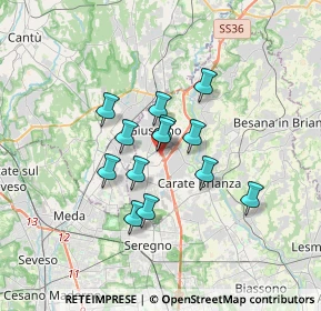 Mappa Via Nuova Valassina, 20833 Giussano MB, Italia (2.48462)