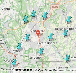 Mappa Via Nuova Valassina, 20833 Giussano MB, Italia (4.73833)