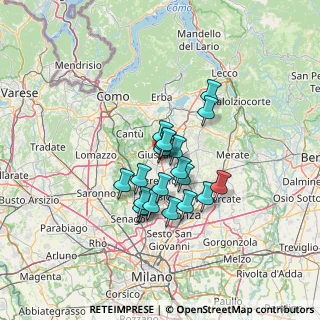 Mappa Via Nuova Valassina, 20833 Giussano MB, Italia (9.55)