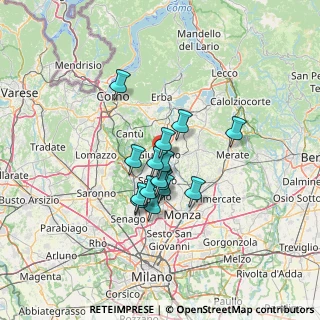 Mappa Via Nuova Valassina, 20833 Giussano MB, Italia (9.38067)