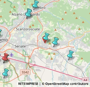 Mappa Via Amerigo Vespucci, 24061 Albano Sant'Alessandro BG, Italia (5.97455)