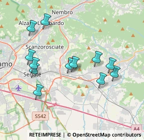 Mappa Via Amerigo Vespucci, 24061 Albano Sant'Alessandro BG, Italia (3.74583)