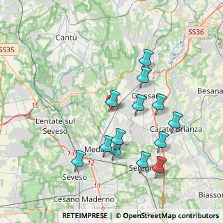 Mappa Via Amedeo Modigliani, 22066 Mariano Comense CO, Italia (3.78462)