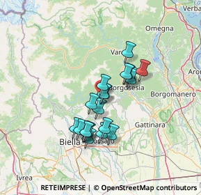 Mappa Via Bruno Buozzi, 13863 Coggiola BI, Italia (10.5995)