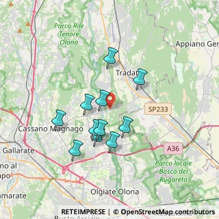 Mappa Via Gitti, 21050 Cairate VA, Italia (2.97545)