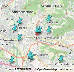 Mappa Strada Provinciale ex SS, 24061 Albano Sant'Alessandro BG, Italia (2.08909)