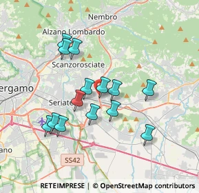 Mappa Strada Provinciale ex SS, 24061 Albano Sant'Alessandro BG, Italia (3.18714)