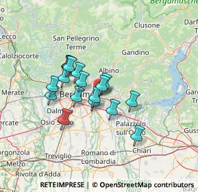 Mappa Strada Provinciale ex SS, 24061 Albano Sant'Alessandro BG, Italia (9.89)