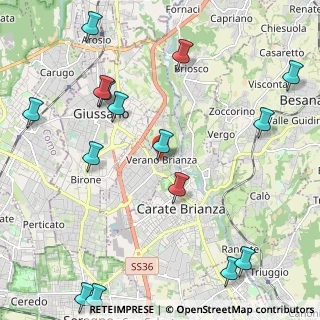 Mappa Piazza Liberazione, 20843 Verano Brianza MB, Italia (2.816)