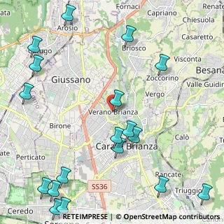 Mappa Via M. Preda, 20050 Verano Brianza MB, Italia (3.04944)