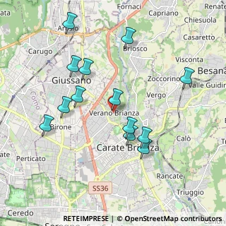 Mappa Piazza Liberazione, 20843 Verano Brianza MB, Italia (1.92462)