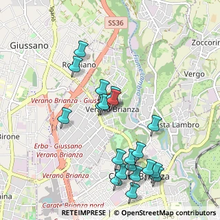Mappa P.zza Della Liberazione, 20843 Verano Brianza MB, Italia (1.058)