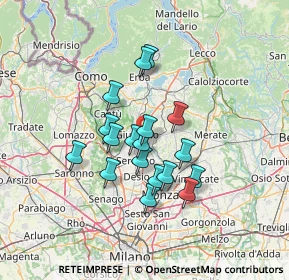 Mappa Piazza Liberazione, 20843 Verano Brianza MB, Italia (10.65333)