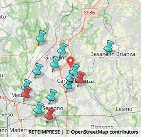 Mappa Piazza Liberazione, 20843 Verano Brianza MB, Italia (3.85571)