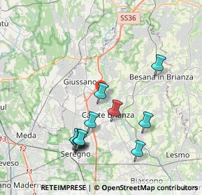Mappa Piazza Liberazione, 20843 Verano Brianza MB, Italia (3.91727)