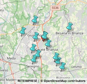 Mappa Piazza Liberazione, 20843 Verano Brianza MB, Italia (3.19692)