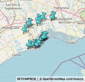 Mappa Via Pozzuolo del Friuli, 33054 Lignano Sabbiadoro UD, Italia (9.0585)