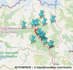 Mappa Frazione Fabbrica, 11020 Verrès AO, Italia (9.63714)