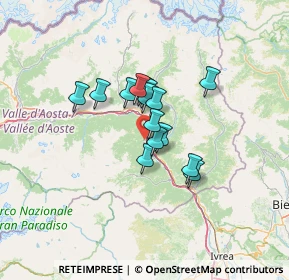 Mappa Frazione Fabbrica, 11020 Verrès AO, Italia (8.46733)