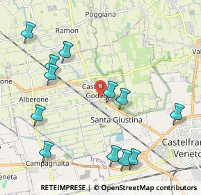 Mappa Via San Pietro, 31033 Castello di Godego TV, Italia (2.39667)