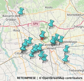 Mappa Via Guglielmo Marconi, 31033 Castello di Godego TV, Italia (6.82158)