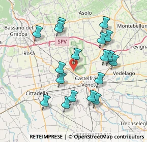 Mappa Via Guglielmo Marconi, 31033 Castello di Godego TV, Italia (7.42278)