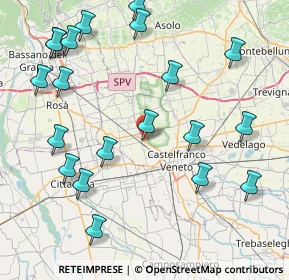 Mappa Via San Pietro, 31033 Castello di Godego TV, Italia (9.9255)