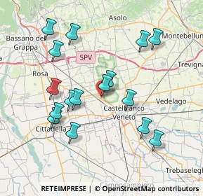 Mappa Via San Pietro, 31033 Castello di Godego TV, Italia (7.4925)